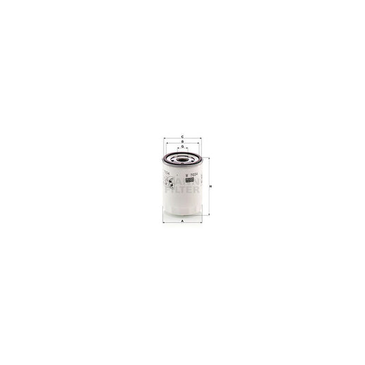 MANN-FILTER W 7034 Oil Filter Spin-on Filter, with one anti-return valve