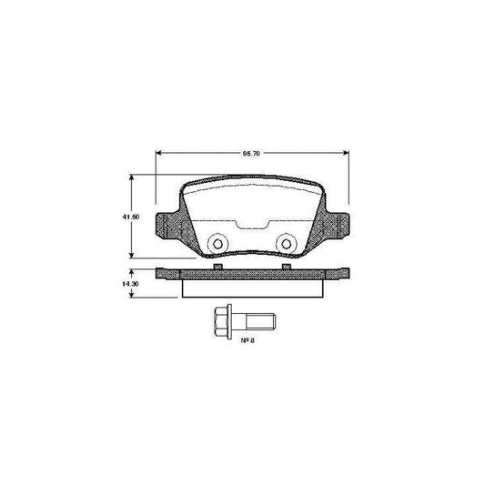 Bosch 0986Tb2391 Brake Pad Set Excl Wear Warning Contact With Bolts With Accessories
