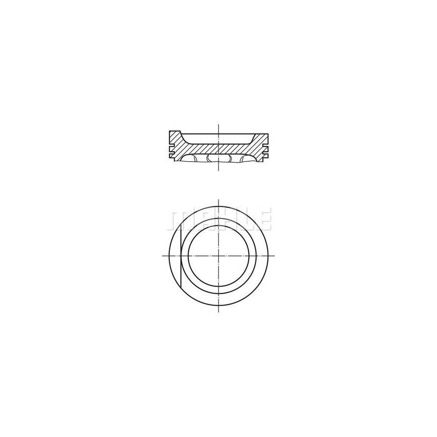 MAHLE ORIGINAL 030 31 01 Piston 83,01 mm, with piston rings