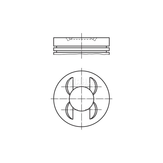 MAHLE ORIGINAL 002 51 00 Piston 92,0 mm, without cooling duct