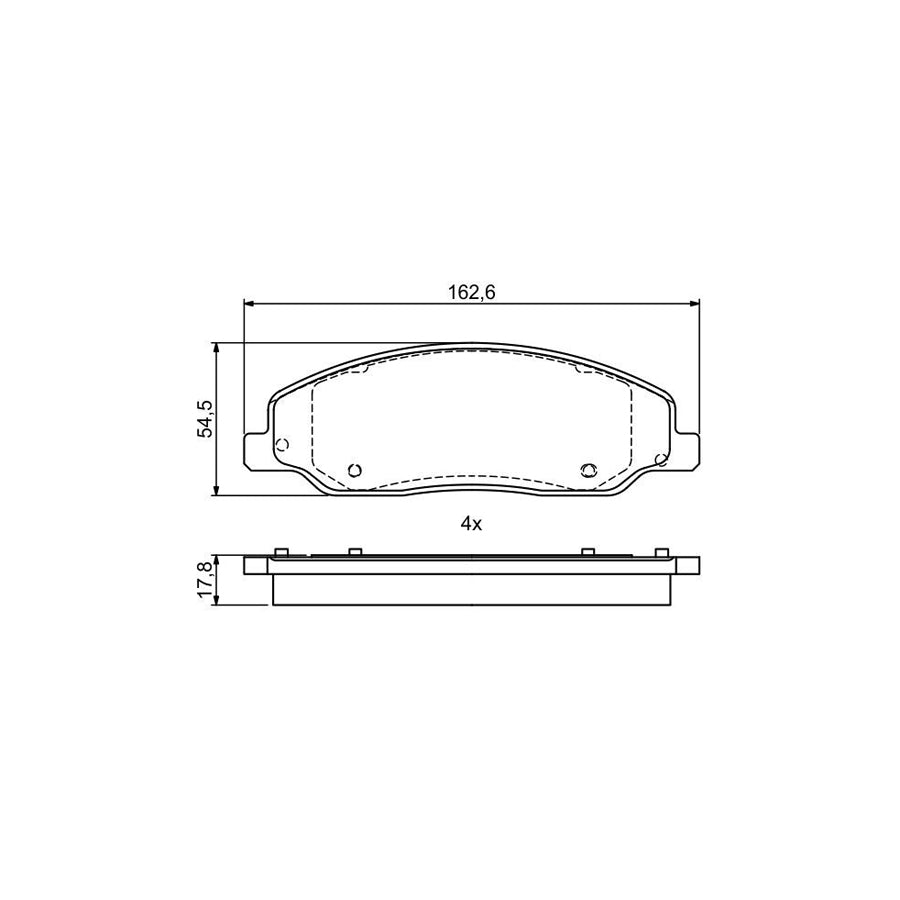 Bosch 0986495406 Brake Pad Set For Ford Usa Mustang With Anti Squeak Plate With Mounting Manual BP1779