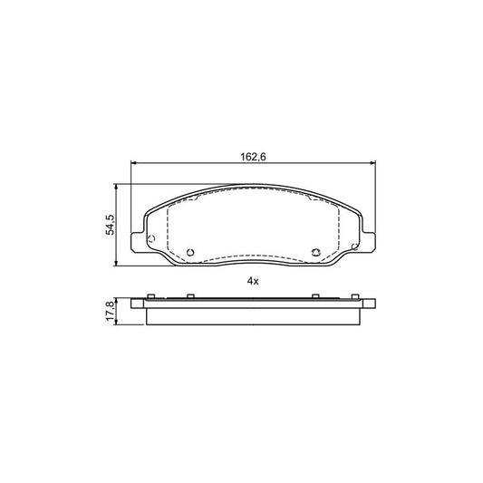 Bosch 0986495406 Brake Pad Set For Ford Usa Mustang With Anti Squeak Plate With Mounting Manual BP1779