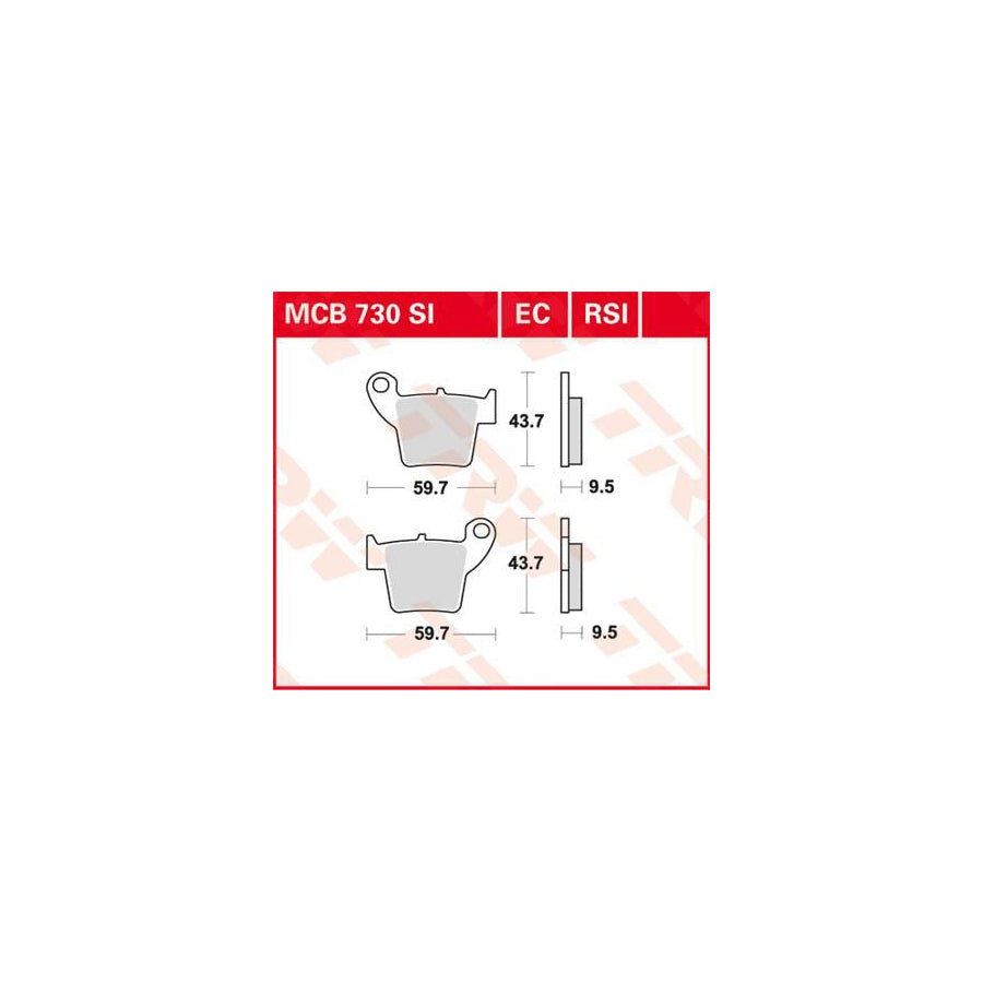 TRW Sinter Offroad Racing Mcb730Rsi Brake Pad Set