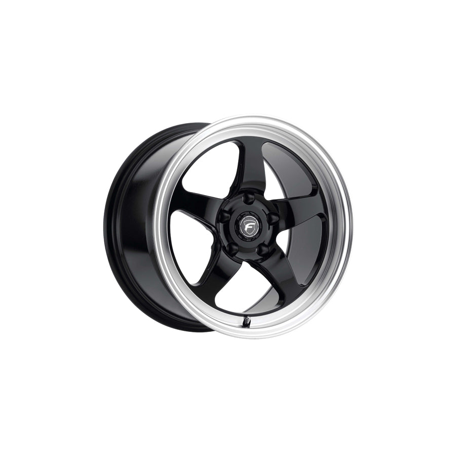 Forgestar F09180067P22 18x10 D5 Drag Standard 5x114.3 ET22 BS6.4 Gloss Black Machined Drag Racing Wheel