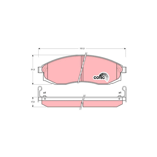 TRW Gdb3124 Brake Pad Set With Acoustic Wear Warning