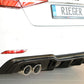 Rieger 00088182 Audi 8V A3 Rear Diffuser for Twin Tailpipe Left & Right - Glossy Black