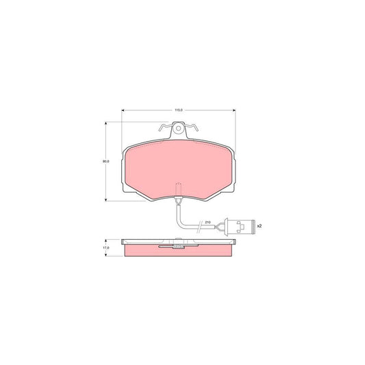 TRW Gdb421 Brake Pad Set For Jaguar Xj Incl Wear Warning Contact With Brake Caliper Screws With Accessories