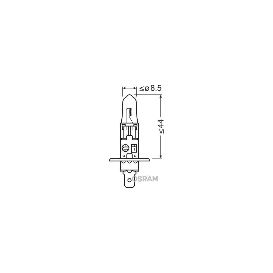 OSRAM ORIGINAL 64155-01B Bulb, spotlight H1 24V 70W P14,5s 3200K Halogen