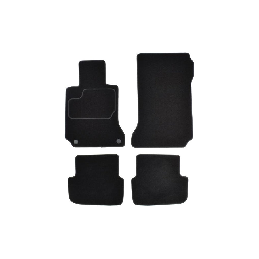 MAMMOOTH A041 MER200 PRM 01 Floor mat set suitable for MERCEDES-BENZ E-Class Coupe (C207) Textile, Front and Rear, Quantity: 4, Black