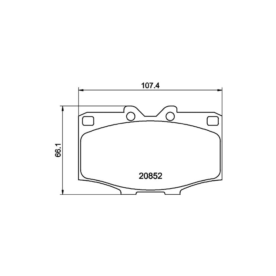 Hella 8DB 355 007 301 Brake Pad Set Not Prepared For Wear Indicator