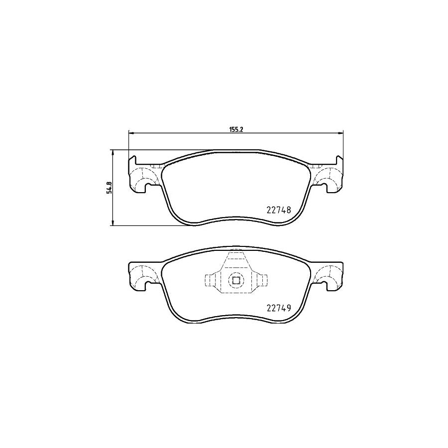 Hella 8DB 355 037 741 Brake Pad Set For Ford Fiesta Not Prepared For Wear Indicator