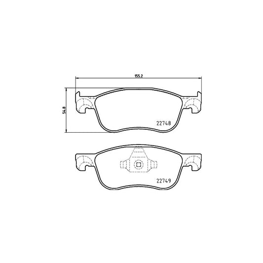 Hella 8DB 355 037 741 Brake Pad Set For Ford Fiesta Not Prepared For Wear Indicator