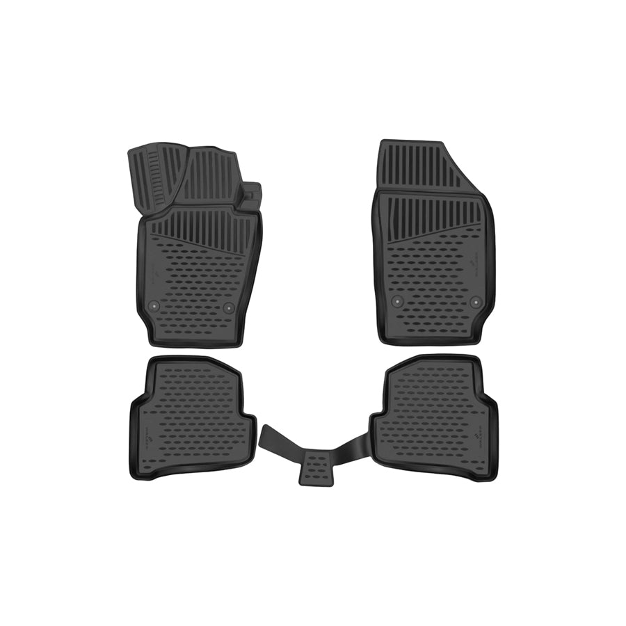 WALSER Tailored, XTR 75241 Floor mat set Elastomer, Front and Rear, Black