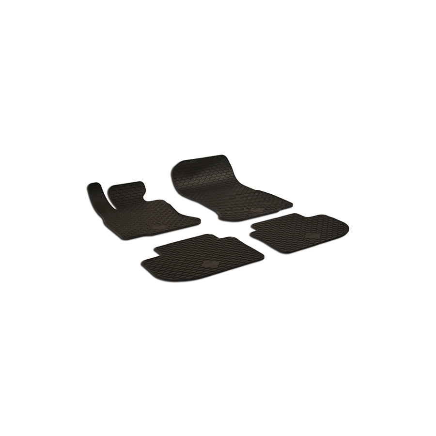 WALSER Tailored 50752 Floor mat set for BMW 6 Gran Coupe (F06) Elastomer, Front and Rear, Quantity: 4, Black