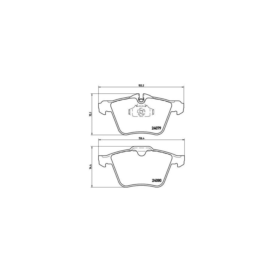 Brembo P 36 019 Brake Pad Set Prepared For Wear Indicator