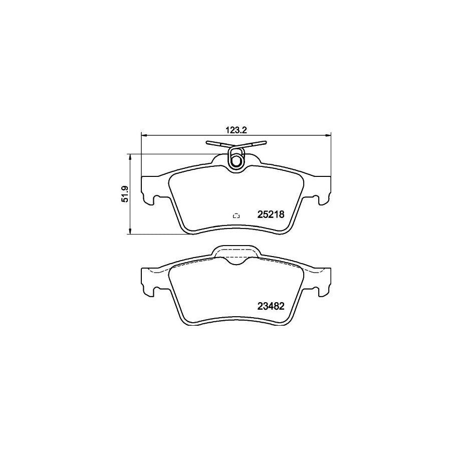 Hella 8DB 355 015 741 Brake Pad Set For Peugeot 508 Not Prepared For Wear Indicator