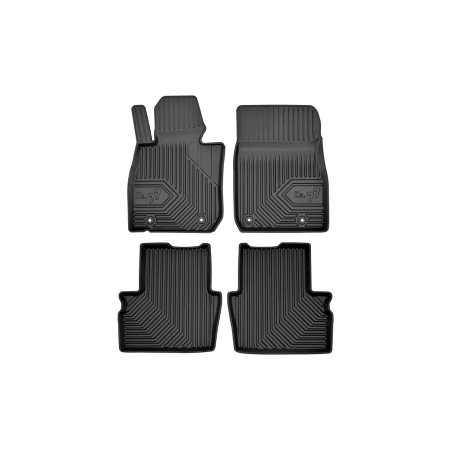 FROGUM Tailored 77408326 Floor mat set for MAZDA CX-3 (DK) Elastomer, Front and Rear, Quantity: 4, Black, (LHD)