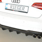 Rieger 00088182 Audi 8V A3 Rear Diffuser for Twin Tailpipe Left & Right - Glossy Black