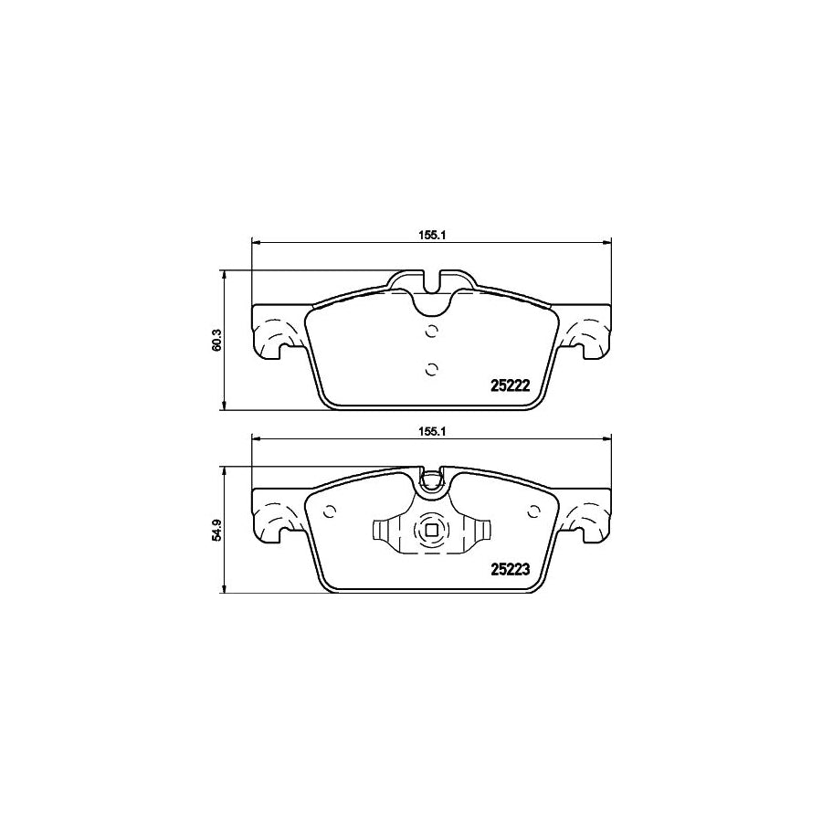 Hella 8DB 355 015 711 Brake Pad Set For Peugeot 508 Incl Wear Warning Contact