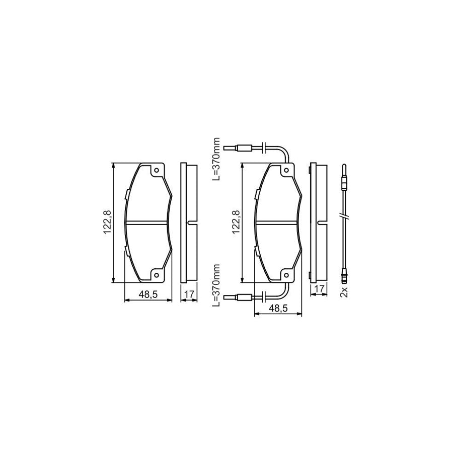Bosch 0986460953 Brake Pad Set For Renault 21 Incl Wear Warning Contact BP522