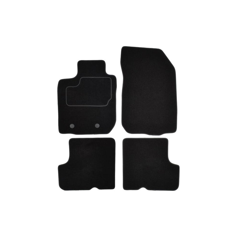 CUSTOPOL Tailored DAC16C Floor mat set for DACIA Duster Off-Road Textile, Front and Rear, Quantity: 4, Black