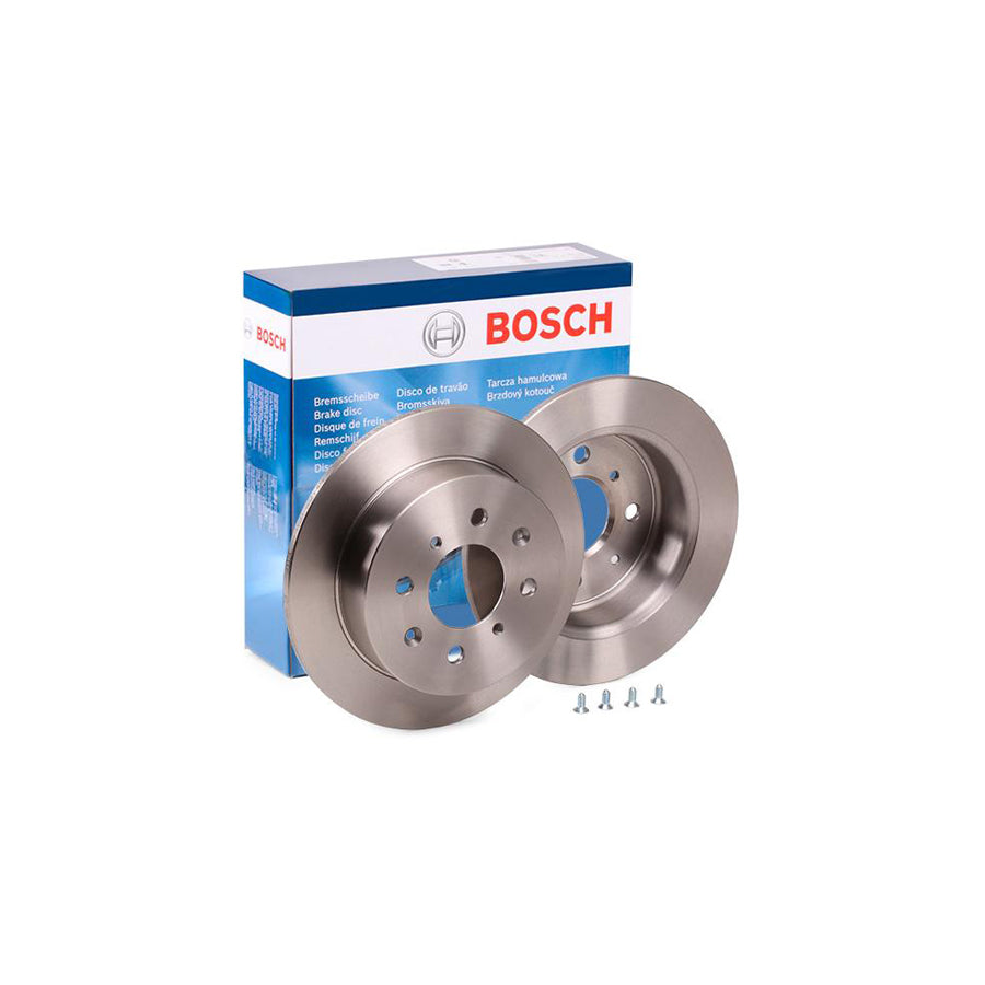 BOSCH 0 986 479 101 Brake Disc Solid Oiled with bolts screws