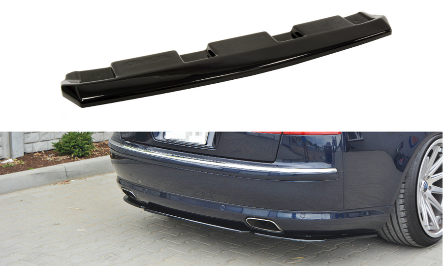 Maxton Design AU-S8-D3-RD1T Central Rear Splitter (without vertical bars) Audi A8 W12 D3 | Duco Car Parts UK Car Parts