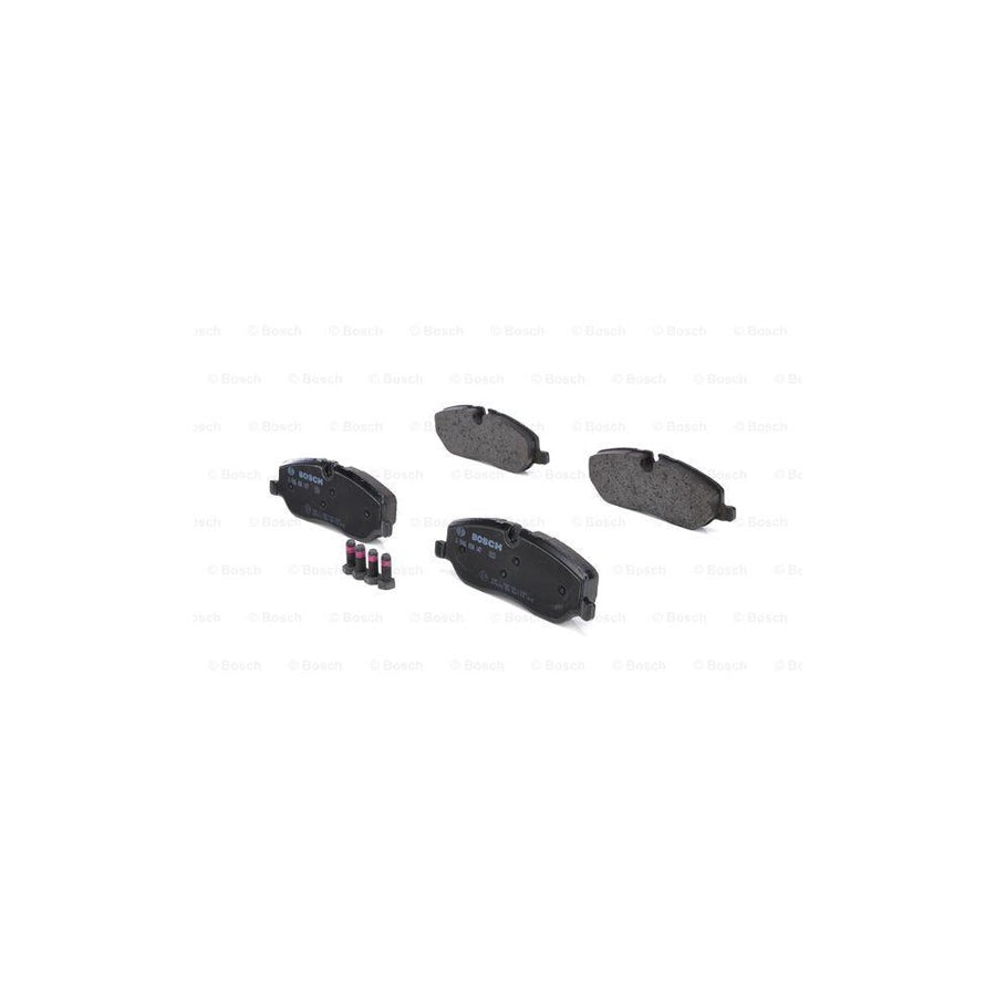 Bosch 0986494147 Brake Pad Set With Anti Squeak Plate With Bolts Screws With Mounting Manual BP1058