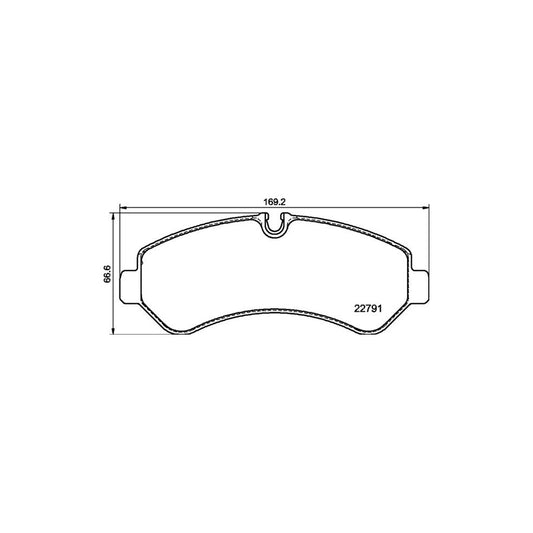 Brembo P 50 150 Brake Pad Set Suitable For Mercedes Benz Sprinter Prepared For Wear Indicator