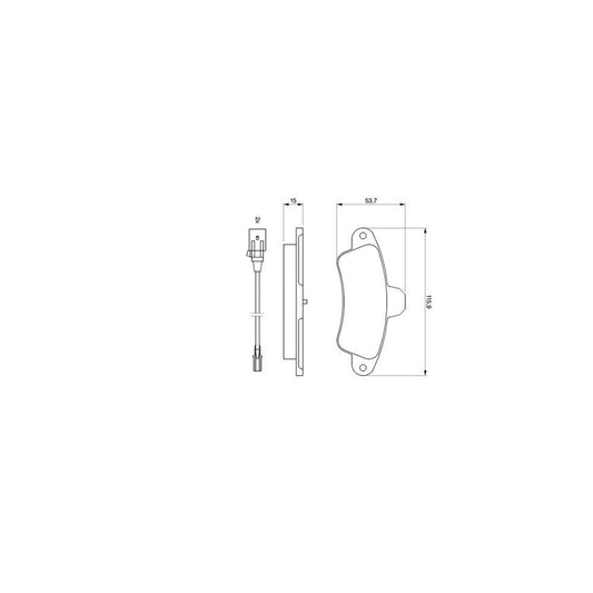 Bosch 0986460991 Brake Pad Set Incl Wear Warning Contact With Anti Squeak Plate BP558