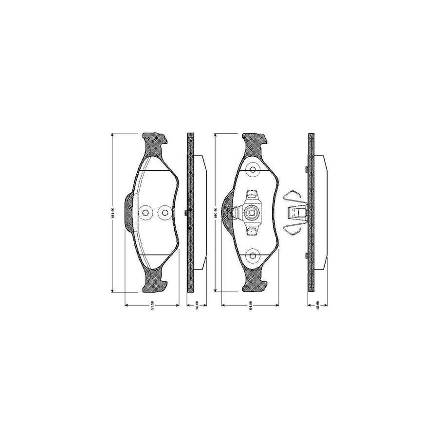 Bosch 0986Tb2374 Brake Pad Set Excl Wear Warning Contact With Accessories