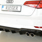 Rieger 00088182 Audi 8V A3 Rear Diffuser for Twin Tailpipe Left & Right - Glossy Black