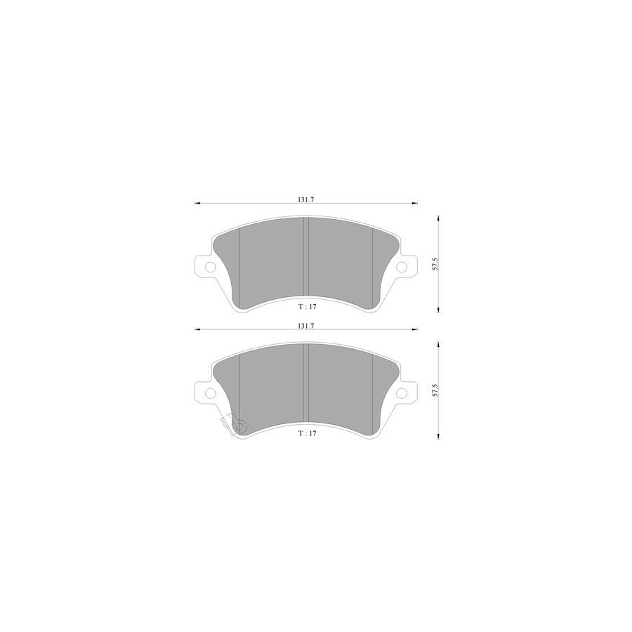 Bosch 0986Ab9095 Brake Pad Set For Toyota Corolla BP9095