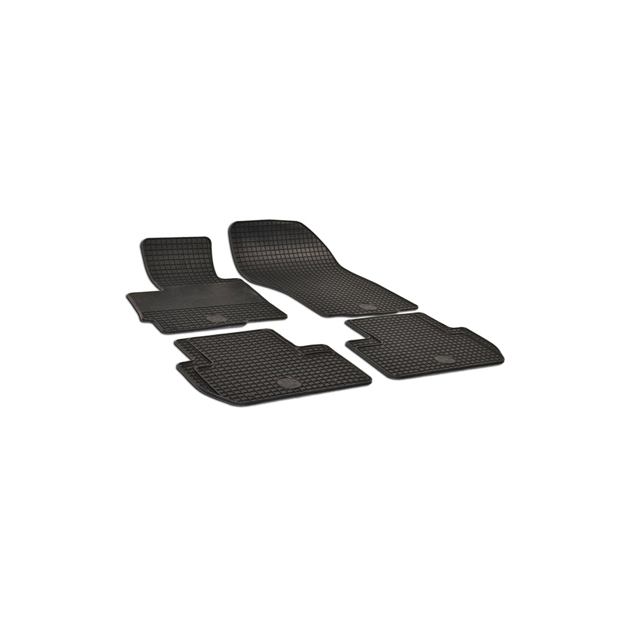 WALSER Tailored 50335 Floor mat set Elastomer, Front and Rear, Quantity: 4, Black