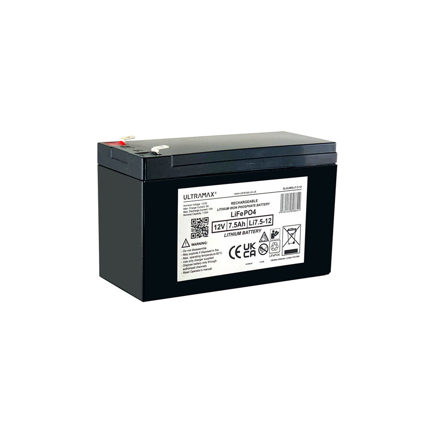 Ultramax Lithium High Performance 7.5AMP LiFePO4 Battery