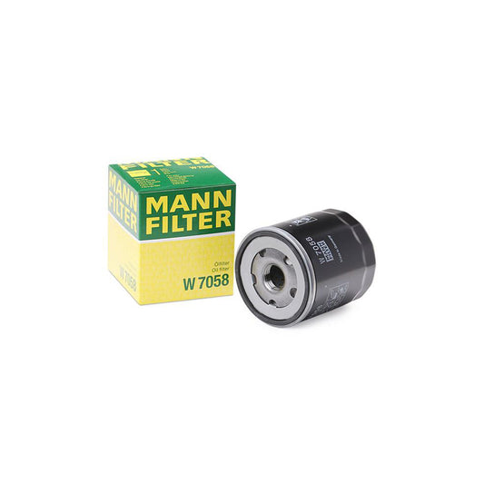 MANN-FILTER W 7058 Oil Filter Spin-on Filter, with one anti-return valve