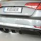 Rieger 00088180 Audi 8V A3 Rear Diffuser for Twin Tailpipe Left - Glossy Black