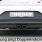 Rieger 00099184 SEAT 5F Leon FR Rear Diffuser for Twin Tailpipe Left & Right - Carbon-Look