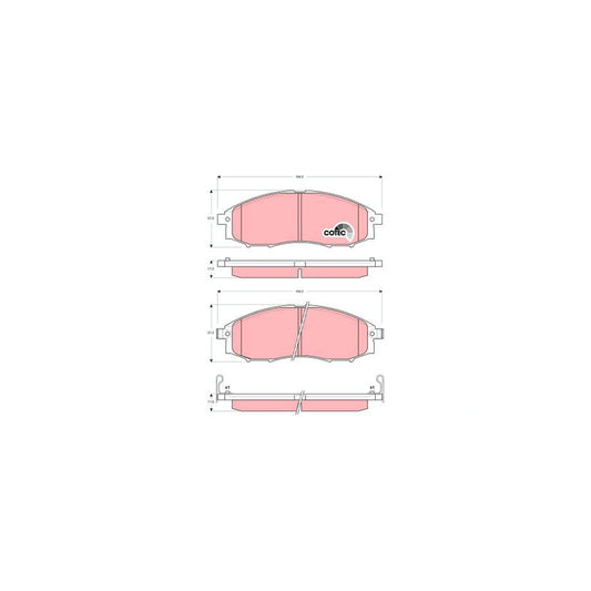 TRW Cotec Gdb3340 Brake Pad Set With Acoustic Wear Warning