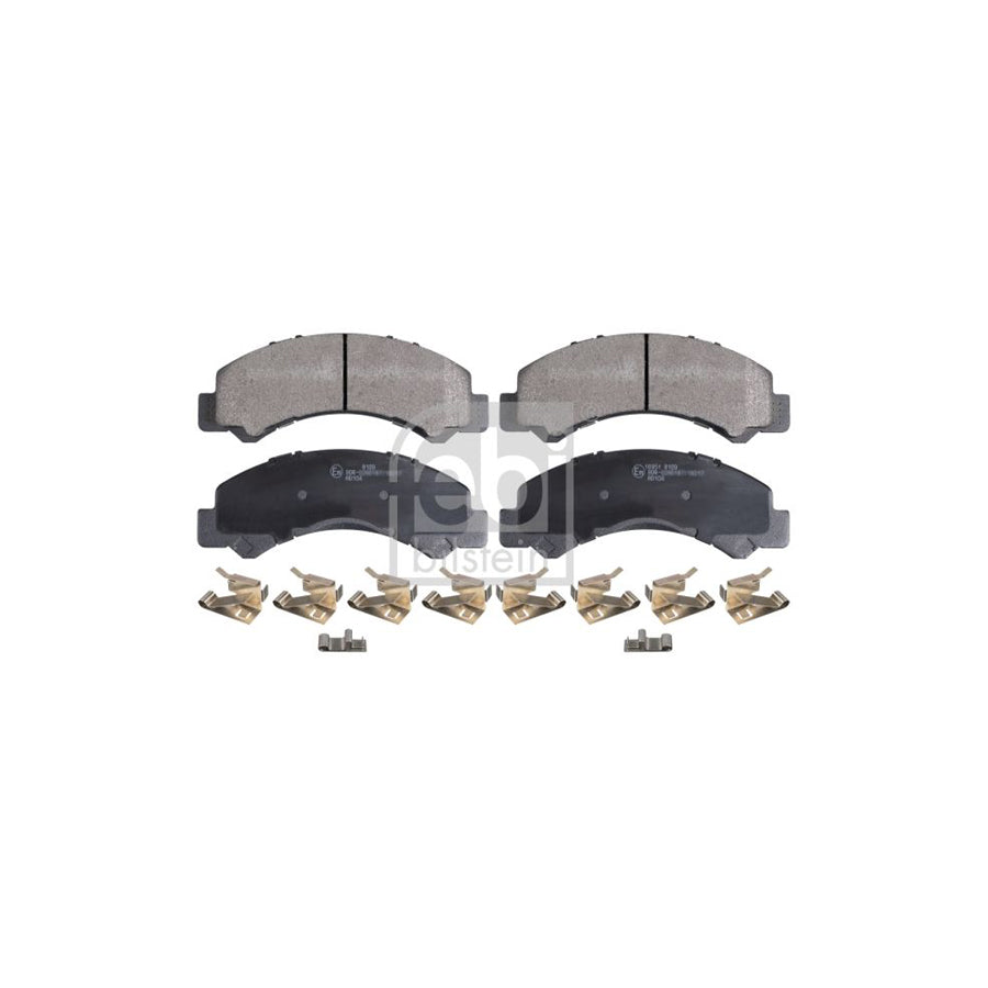 Febi Bilstein 16951 Brake Pad Set With Acoustic Wear Warning With Bracket With Attachment Material