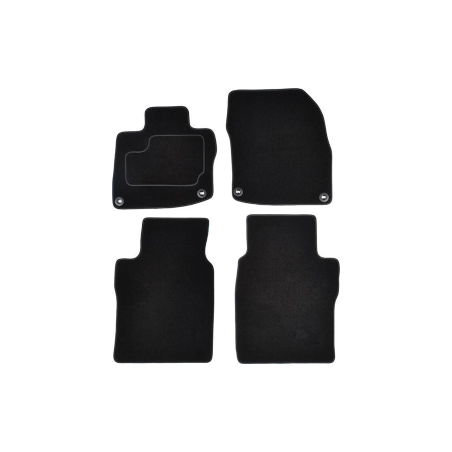 CUSTOPOL Tailored HON90C Floor mat set for HONDA Civic VIII Coupe Textile, Front and Rear, Quantity: 4, Black