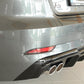 Rieger 00088180 Audi 8V A3 Rear Diffuser for Twin Tailpipe Left - Glossy Black