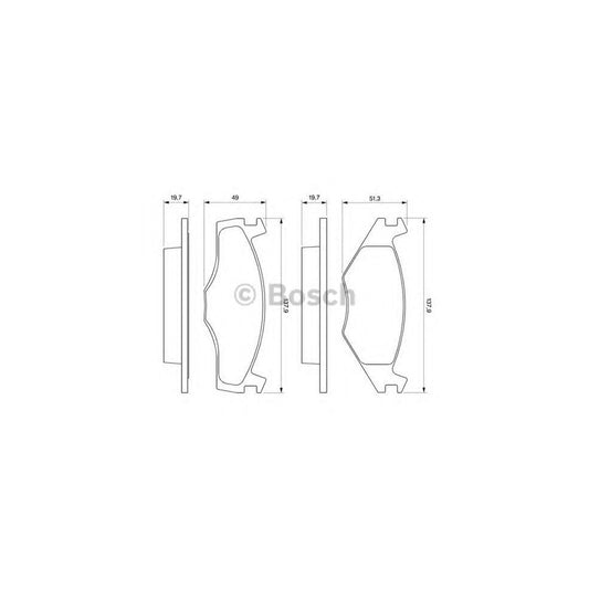Bosch 0986465961 Brake Pad Set Front Axle Rear Axle