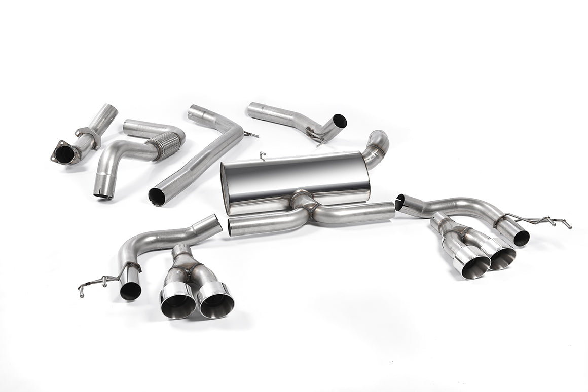 MillTek SSXHO214 Honda Civic Cat-Back Exhaust (Race) with Polished Tips