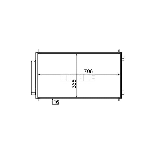 MAHLE ORIGINAL AC 719 000S Air conditioning condenser for HONDA CR-V with dryer