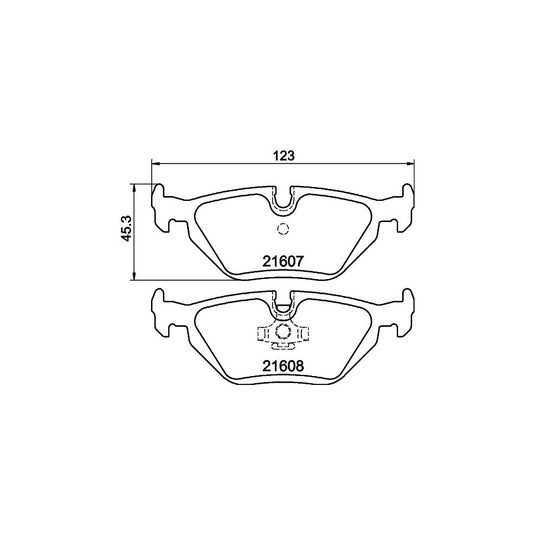 Hella 8DB 355 007 511 Brake Pad Set Prepared For Wear Indicator