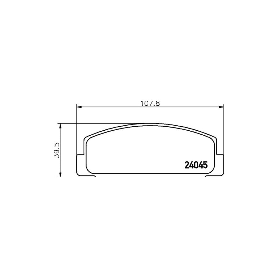 Hella 8DB 355 011 131 Brake Pad Set Not Prepared For Wear Indicator