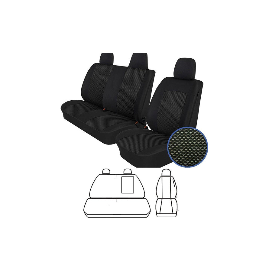 FROGUM L-/11_T06 Car seat cover Black, Front
