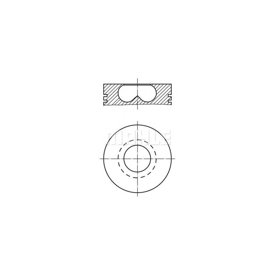 MAHLE ORIGINAL 0082000 Piston 104 mm, with piston rings, with piston ring carrier