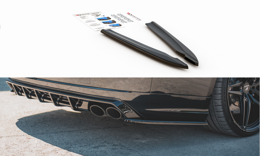 Maxton Design AU-S8-D4-RSD2T Rear Side Splitters V.2 Audi S8 D4 FL | Duco Car Parts UK Car Parts